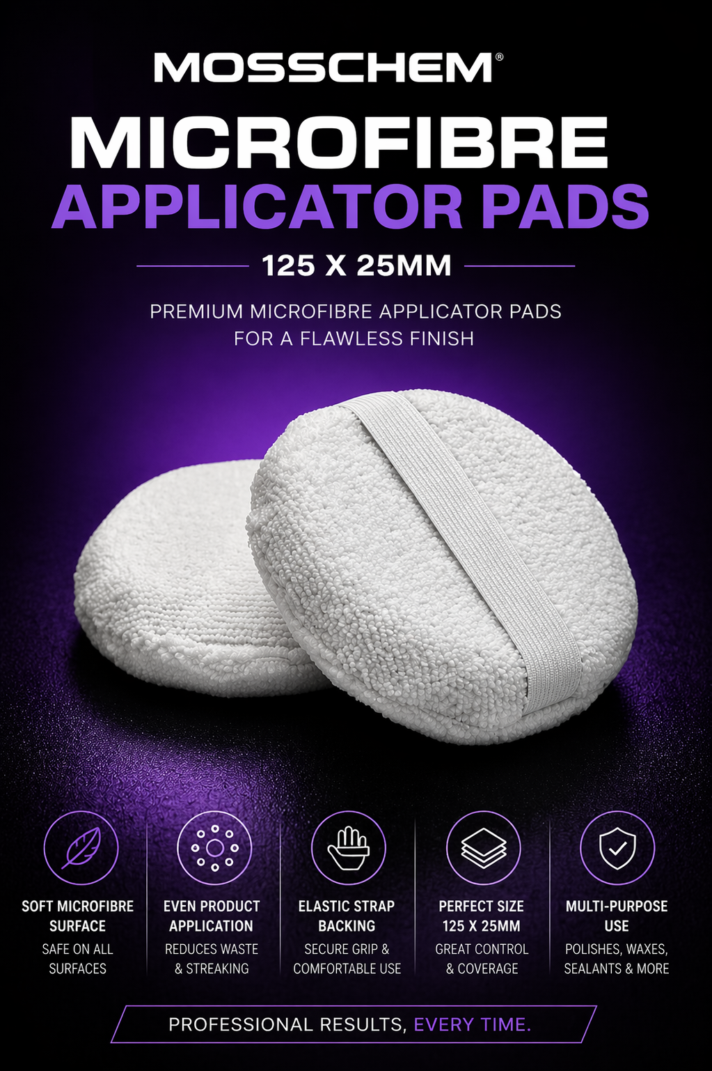 Mosschem White Applicators 2PK