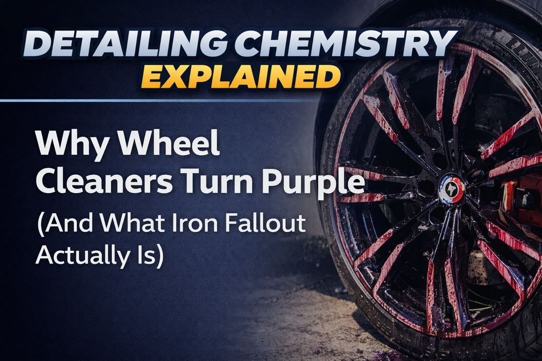 Why Wheel Cleaners Turn Purple (And What Iron Fallout Actually Is)